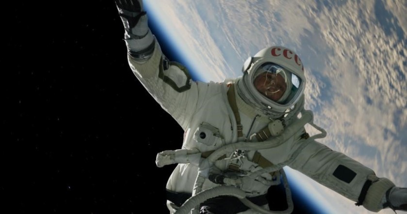 an astronaut floating in space
